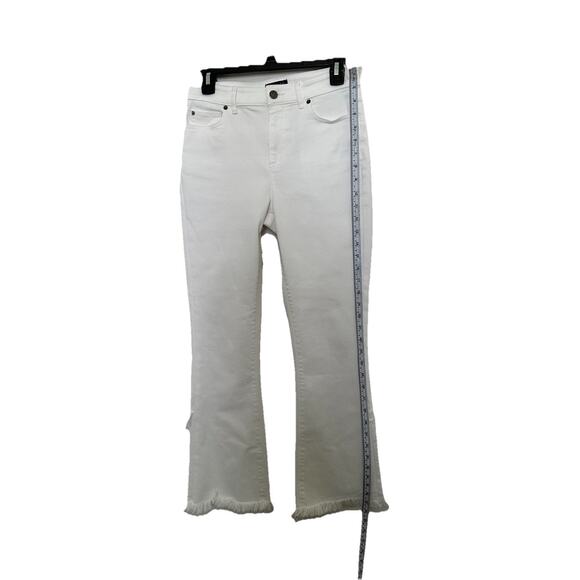 1.state Pinstripe Mini Kick Flare Pants Size 6 White Pants - Picture 5 of 10